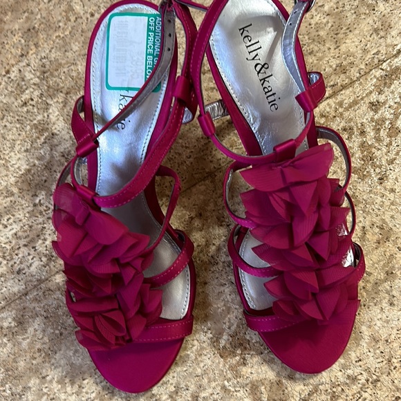 Kelly & Katie Pink Floral Heels - Picture 5 of 5